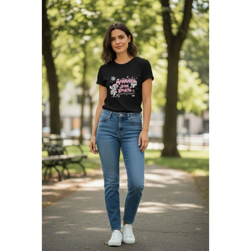 T-Shirt Unisex S Black Manana sera Bonito  Short Sleeve #460